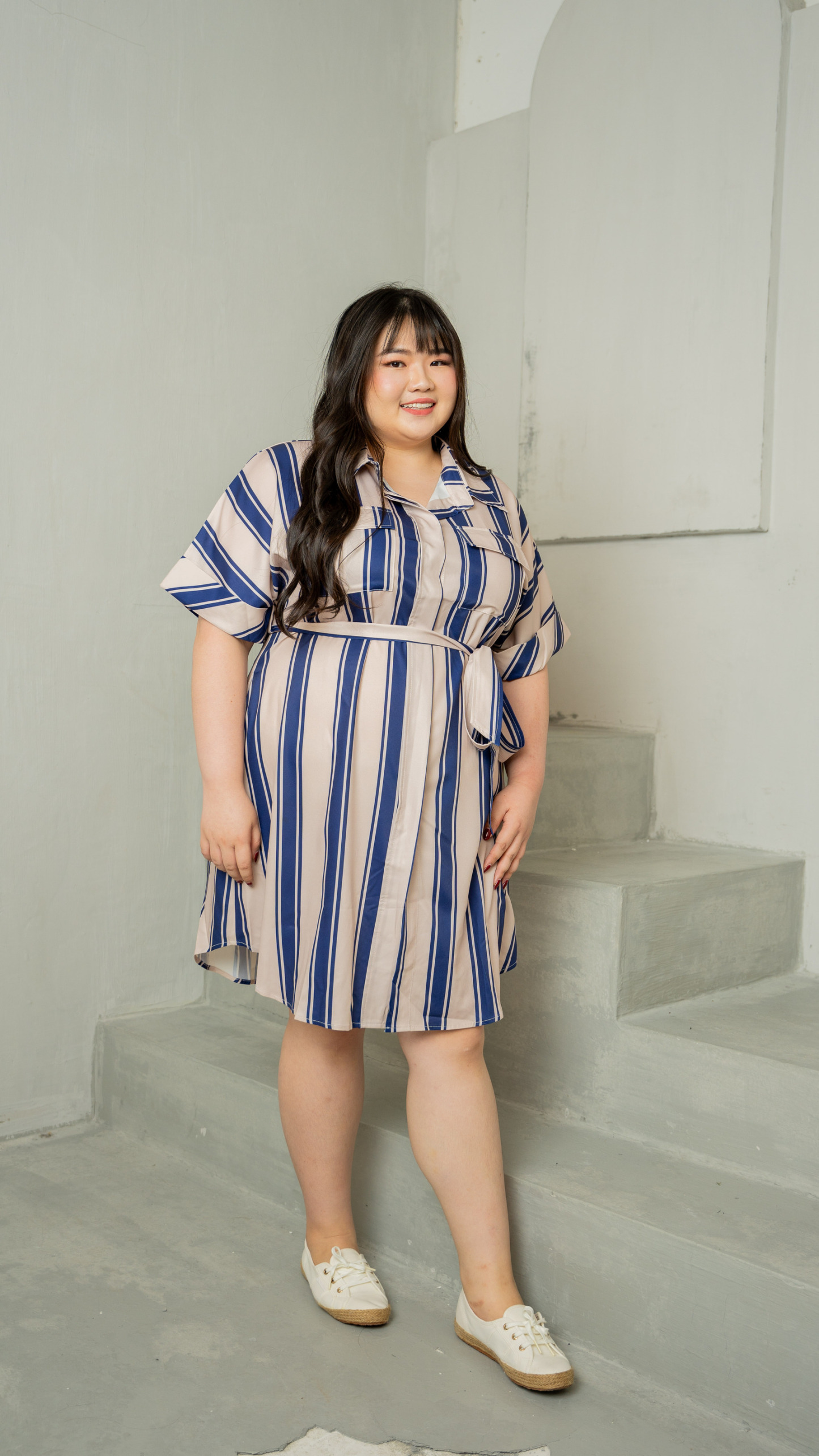 ELOISE JANESSA DRESS - STRIPED