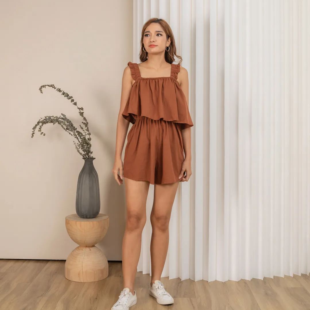 JANNICA DENI ROMPER - BROWN