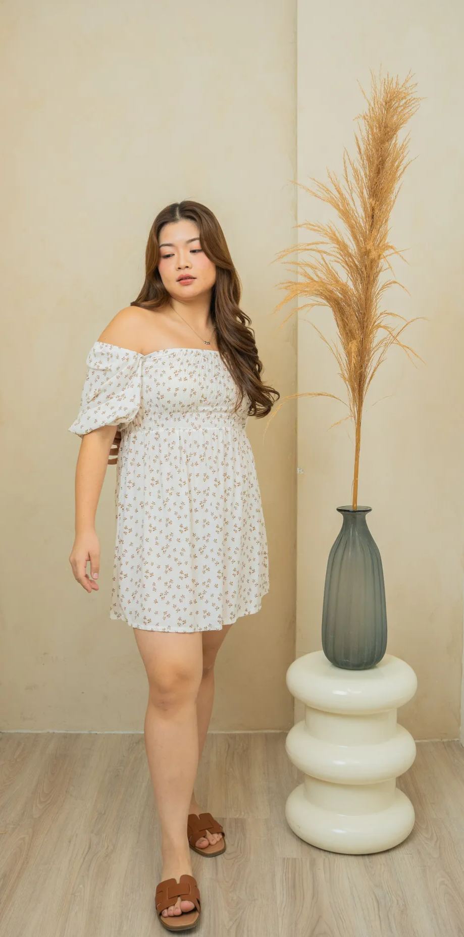 LUNA PANDORA DRESS - WHITE BABY BREATH