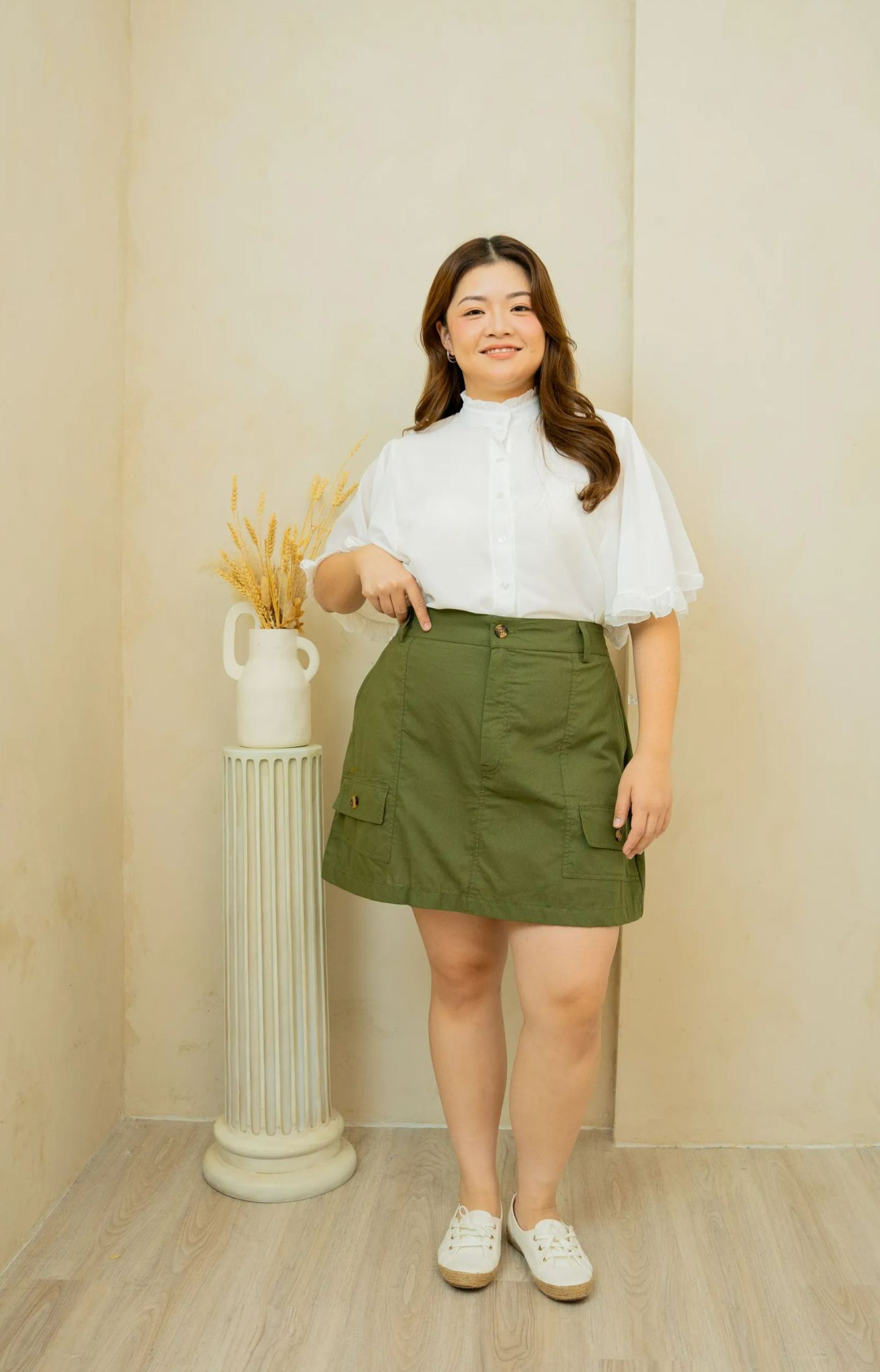PARKER UTILITY SKIRT - OLIVE