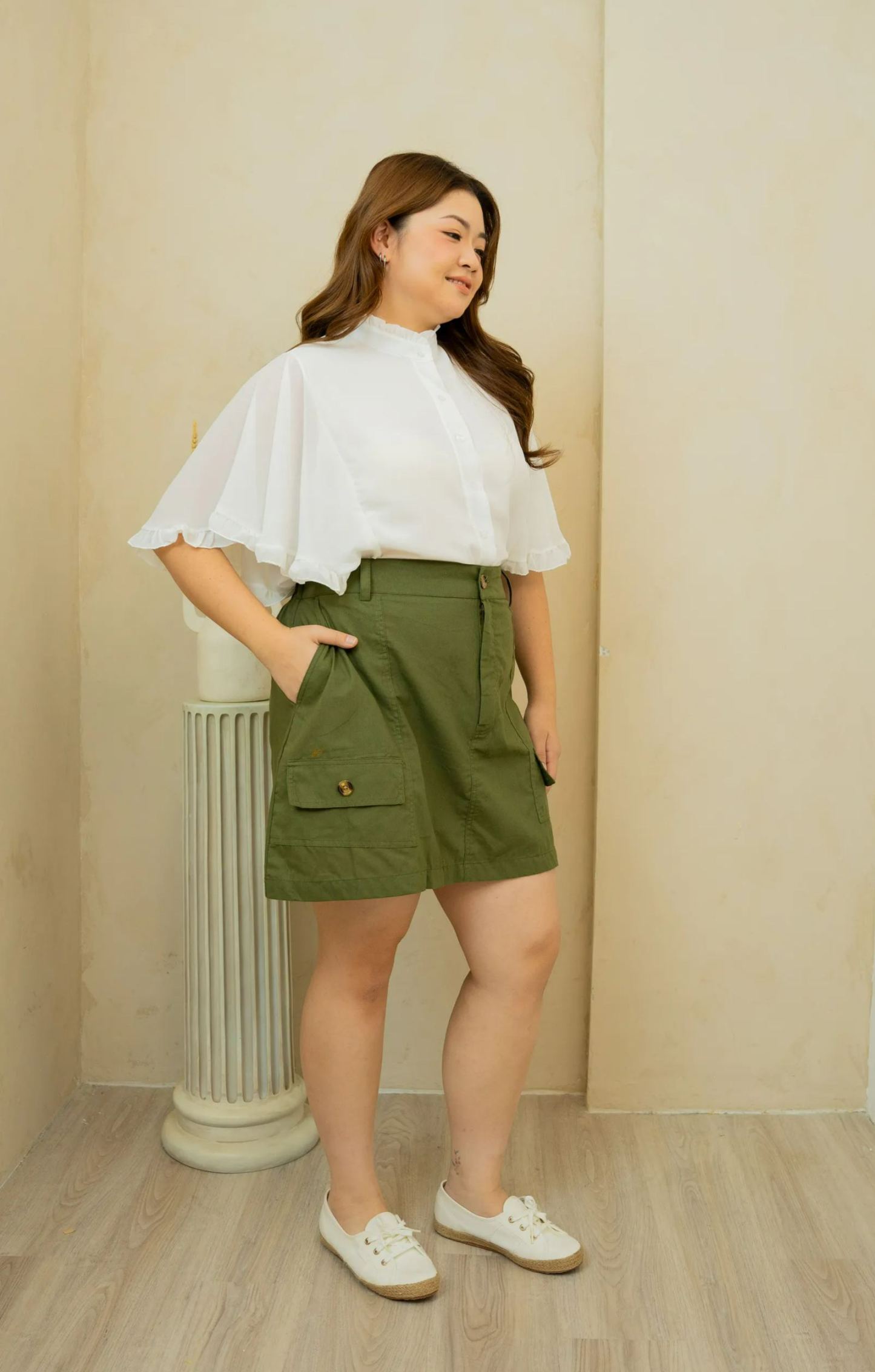 PARKER UTILITY SKIRT - OLIVE