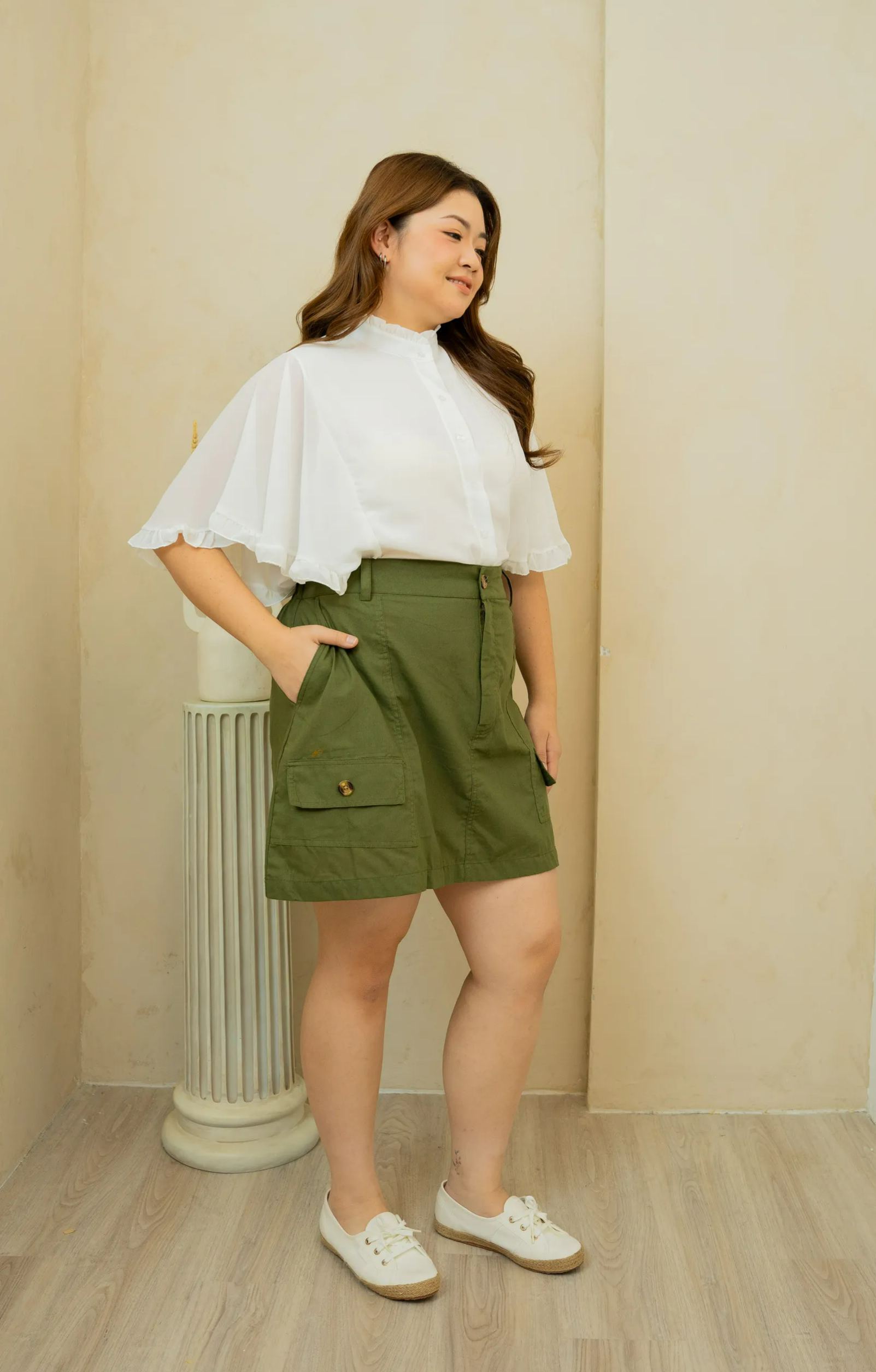 PARKER UTILITY SKIRT - OLIVE