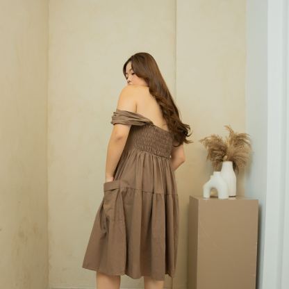 GISELLE BELLA DRESS - TAUPE