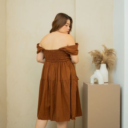 GISELLE BELLA DRESS - CARAMEL