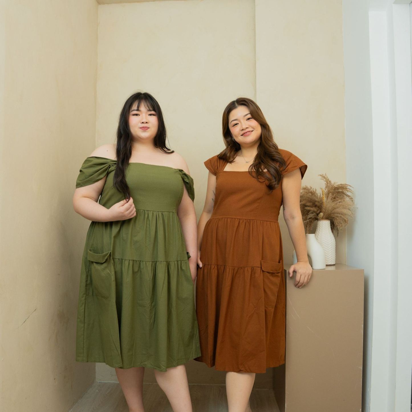 GISELLE BELLA DRESS - CARAMEL