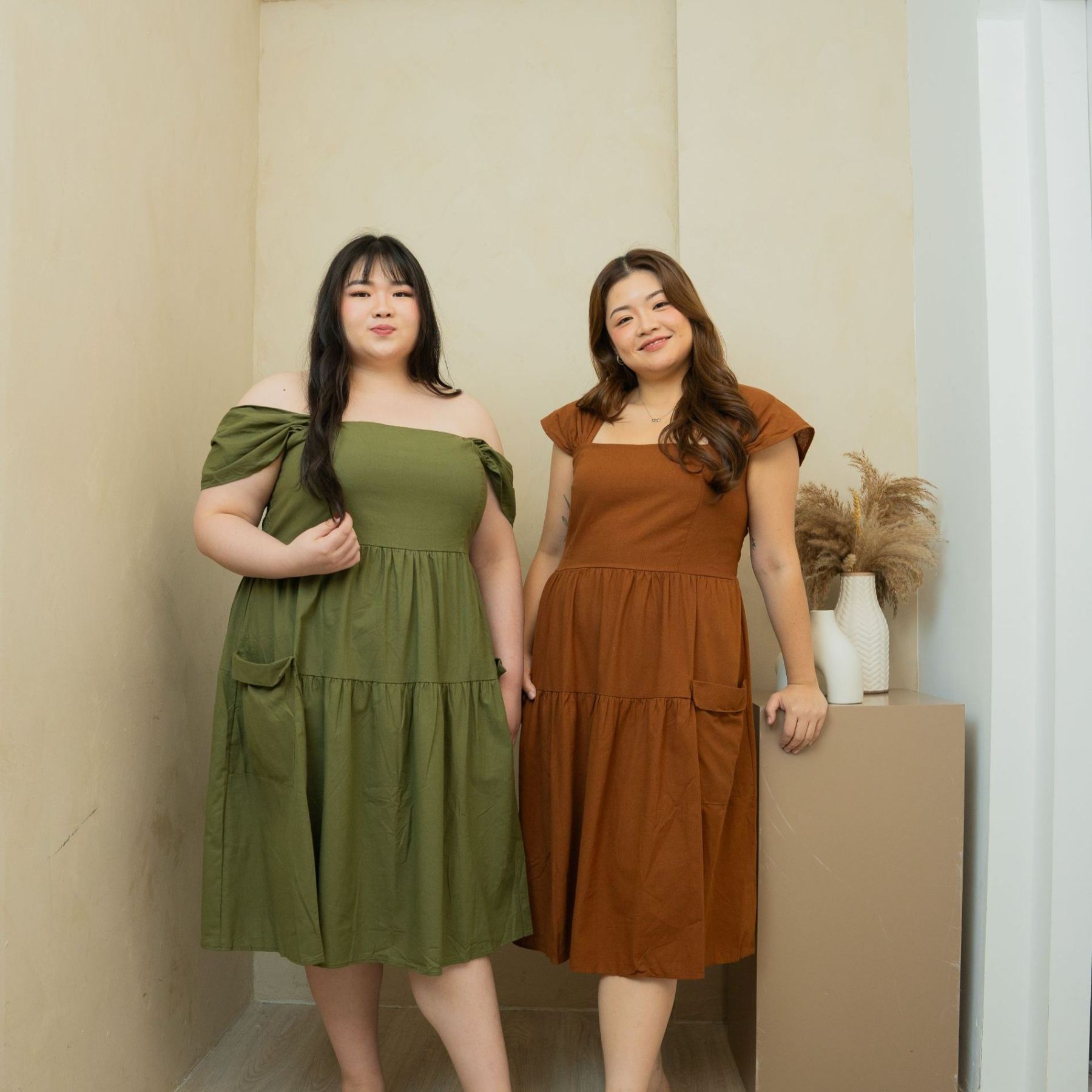 GISELLE BELLA DRESS - OLIVE GREEN