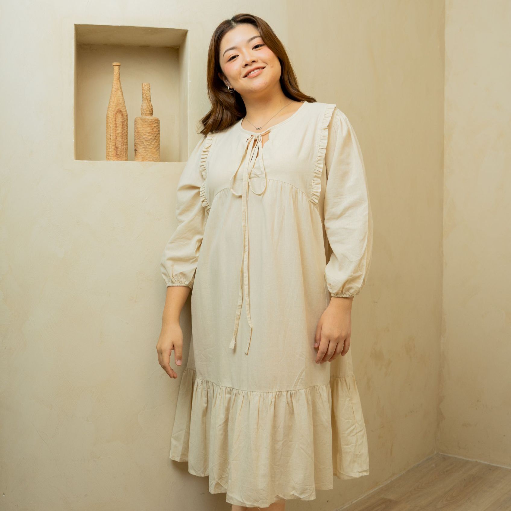 JUDITH WANDERER DRESS - VANILLA