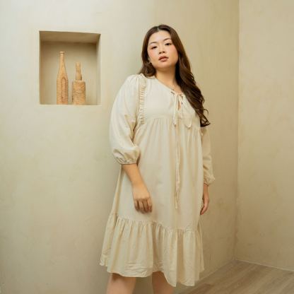 JUDITH WANDERER DRESS - VANILLA