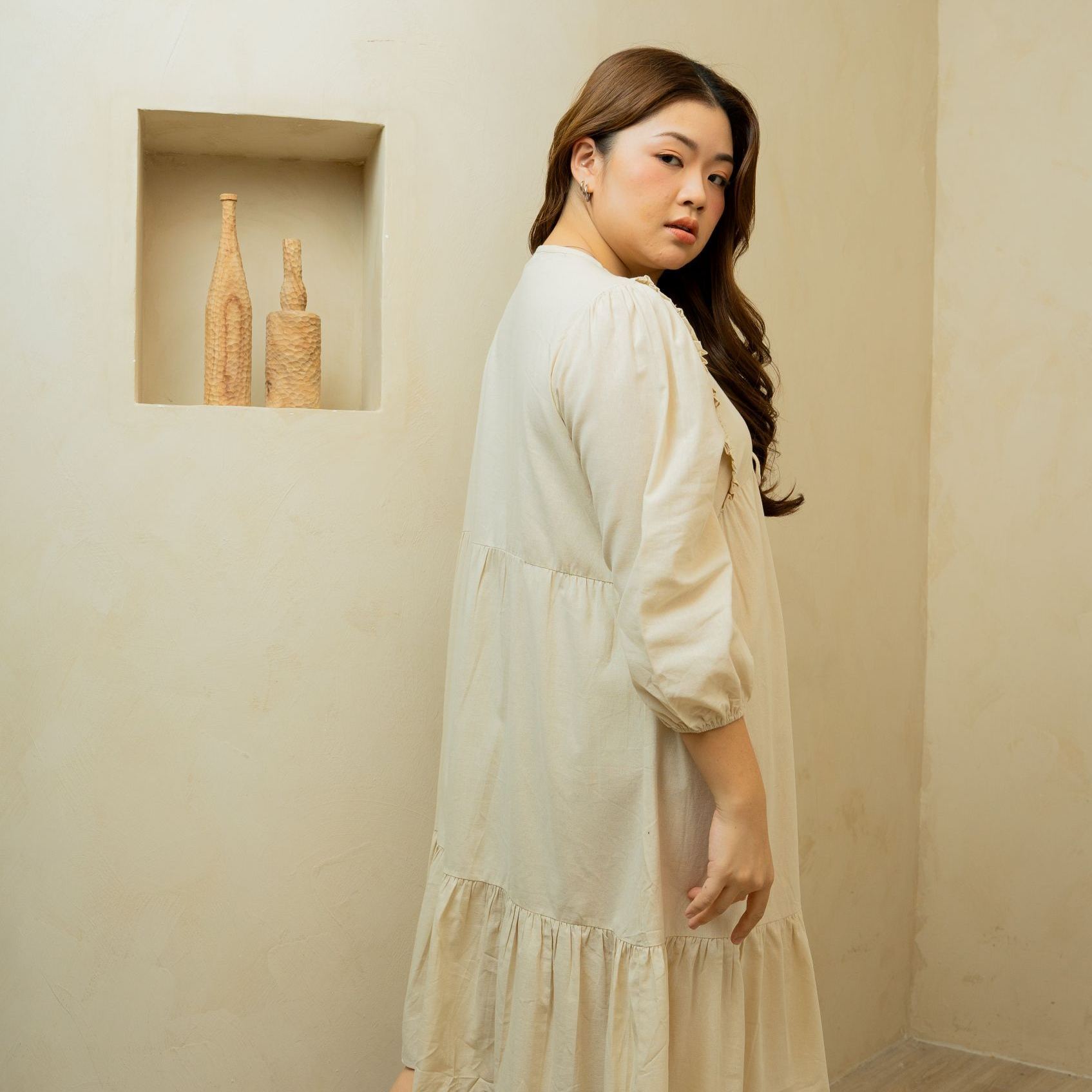 JUDITH WANDERER DRESS - VANILLA