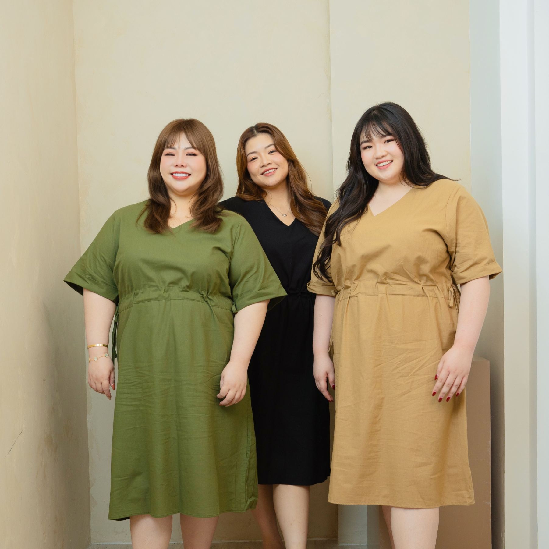 DANNI RYAN DRESS - ALMOND