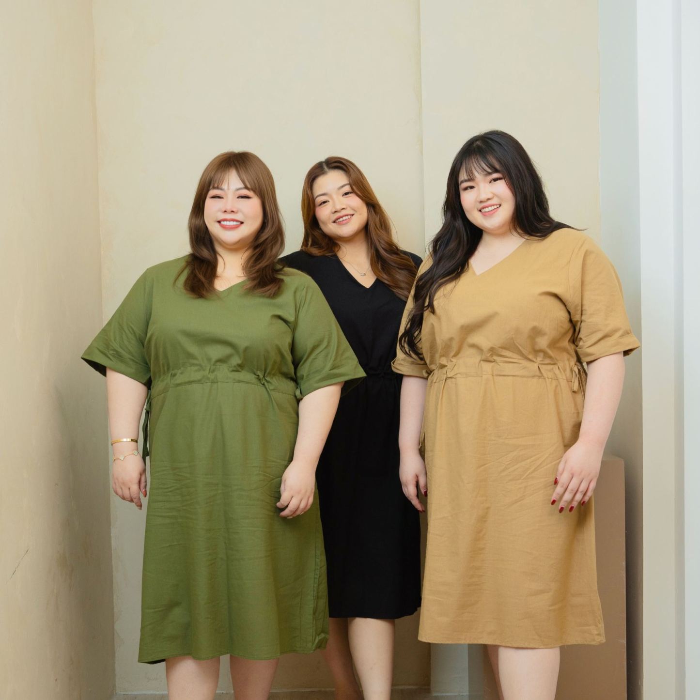 DANNI RYAN DRESS - ALMOND