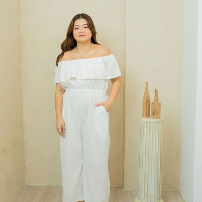 RHONDA MOLLIE ROMPER - WHITE