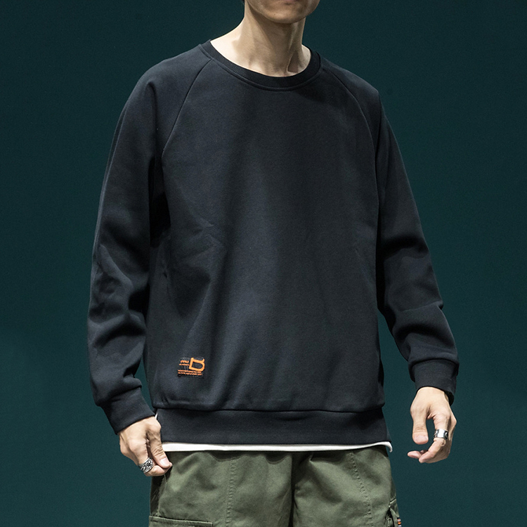 男士百搭潮流撞色假兩件寬鬆衛衣(6色)-Intstyles