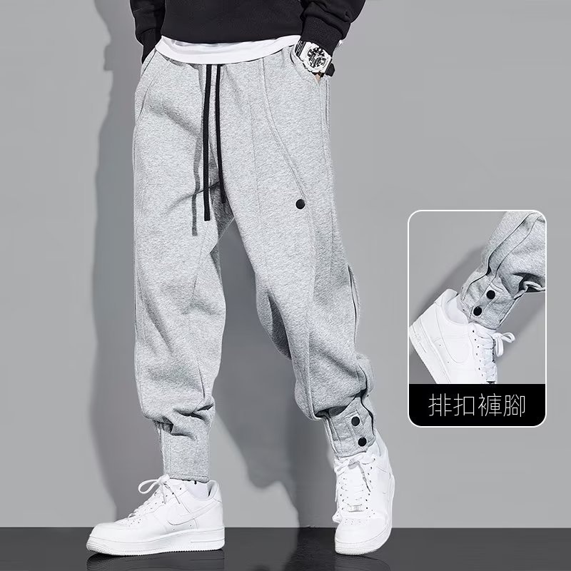 男士潮牌日系機能休閒寬鬆束腳長款褲裝-Intstyles