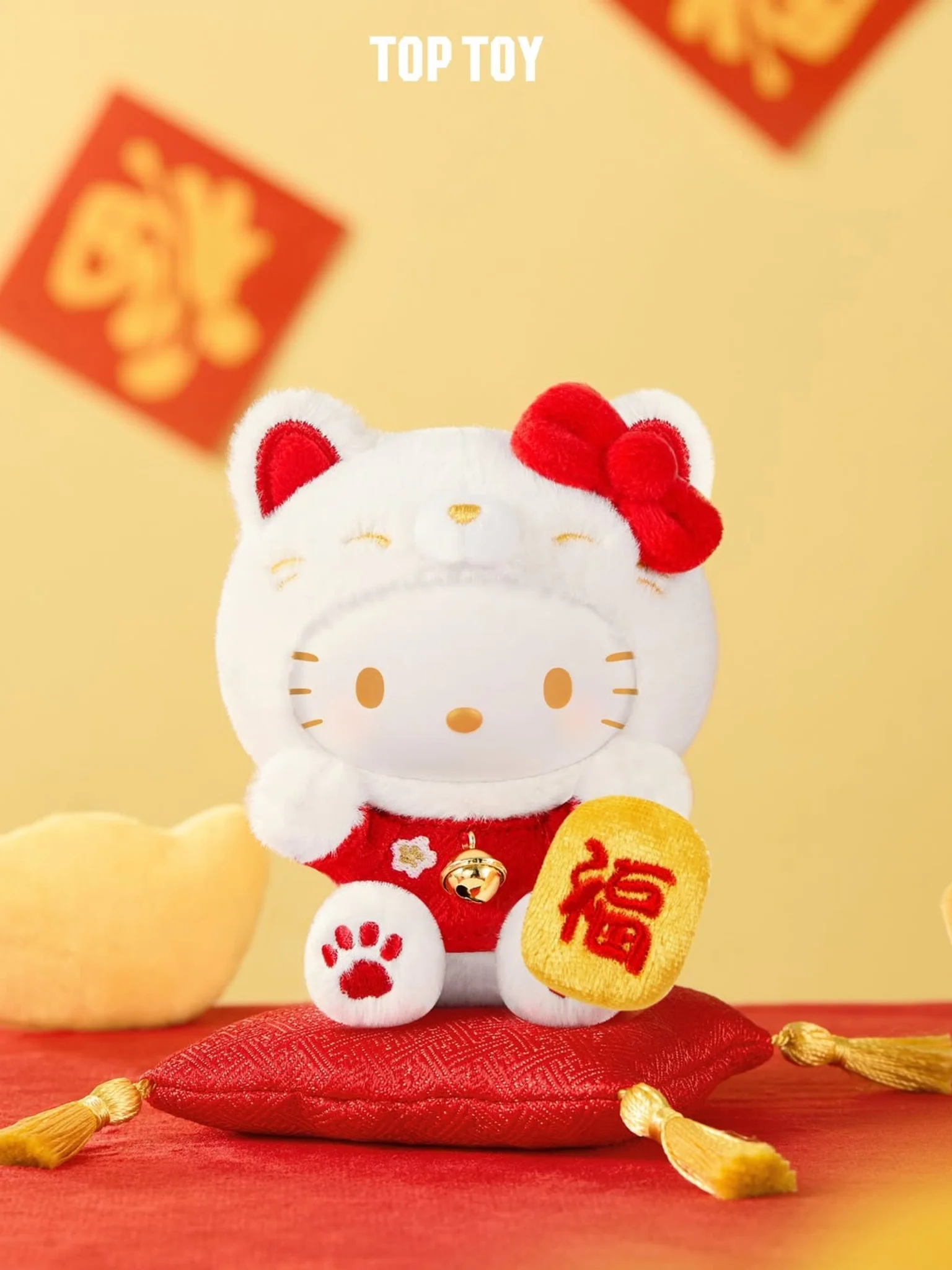 Sanrio Characters Lucky Cat Series Plush Pendant Blind Box