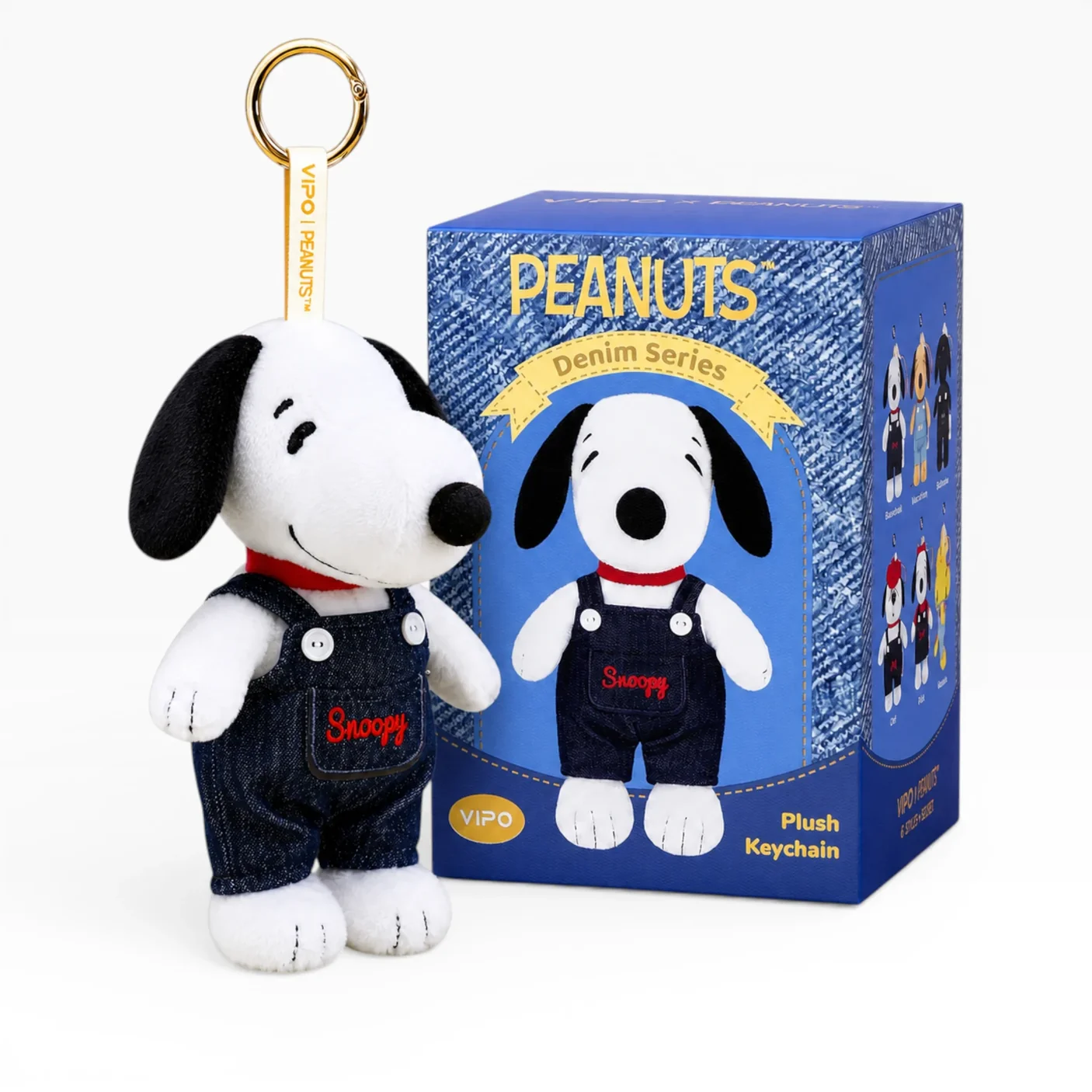 VIPO x Peanuts Denim Plush Keychain Blind Box