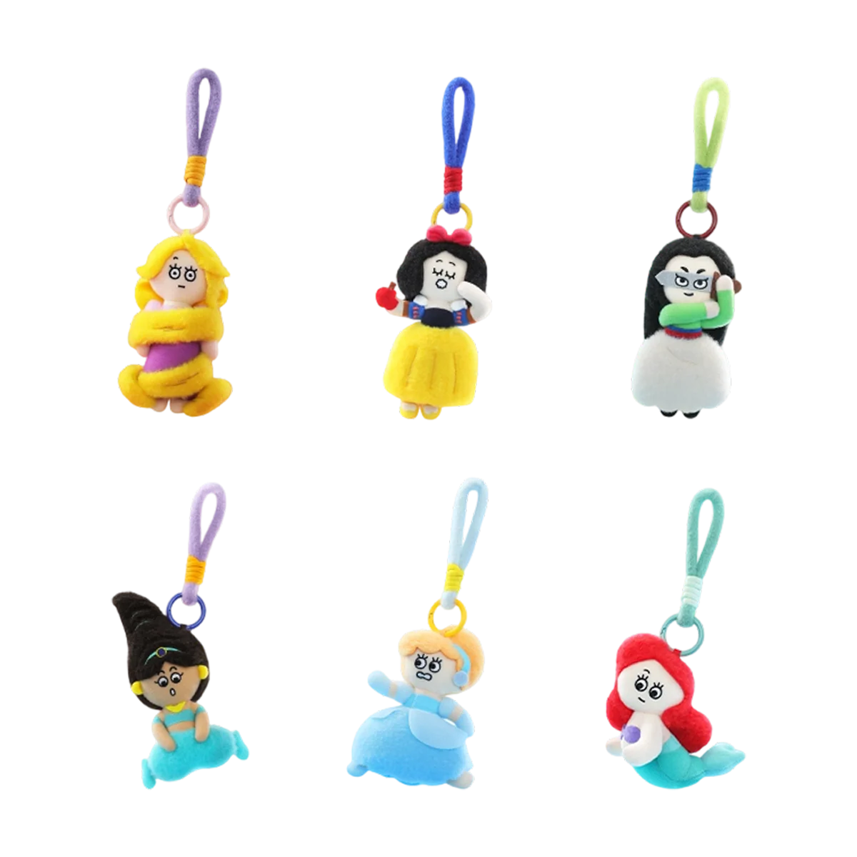 DISNEY PRINCESSES ON THE RUN PLUSH KEYCHAIN