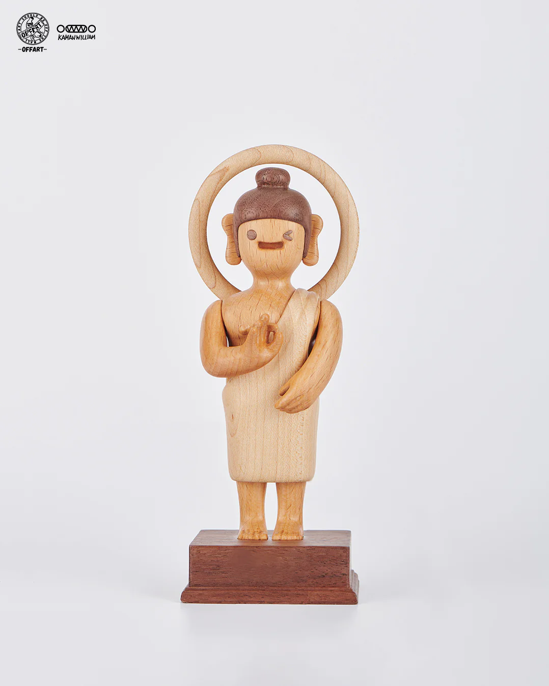 OFFART X Kamanwilliam OK Buddha Everything's OK Wooden Statue