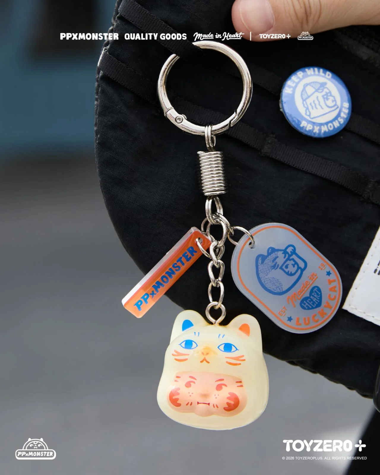 PP X MONSTER Lucky Cat Keychain Series