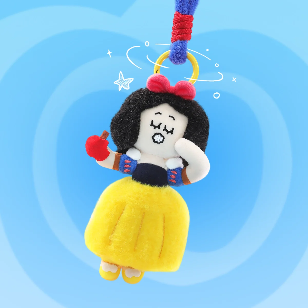 DISNEY PRINCESSES ON THE RUN PLUSH KEYCHAIN
