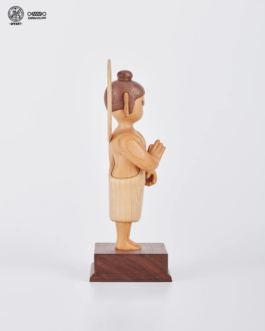 OFFART X Kamanwilliam OK Buddha Everything's OK Wooden Statue