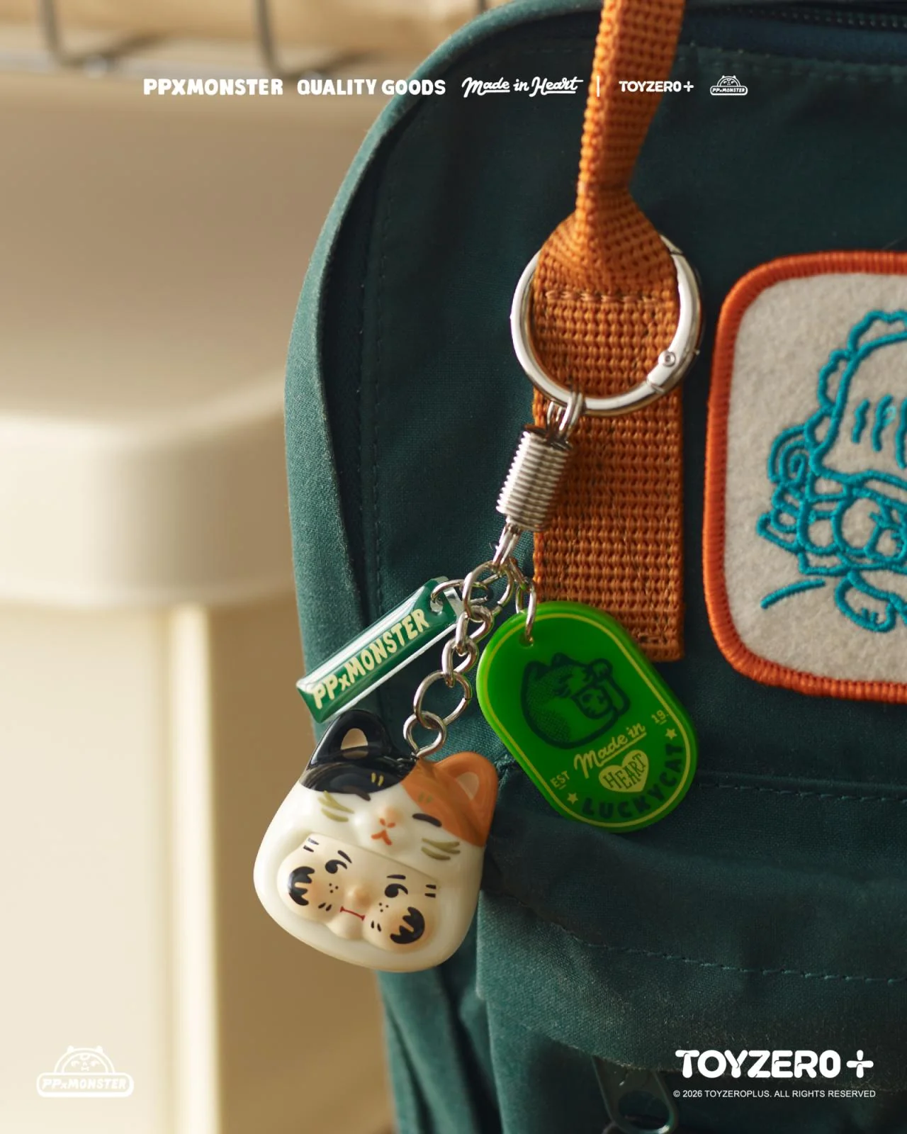 PP X MONSTER Lucky Cat Keychain Series
