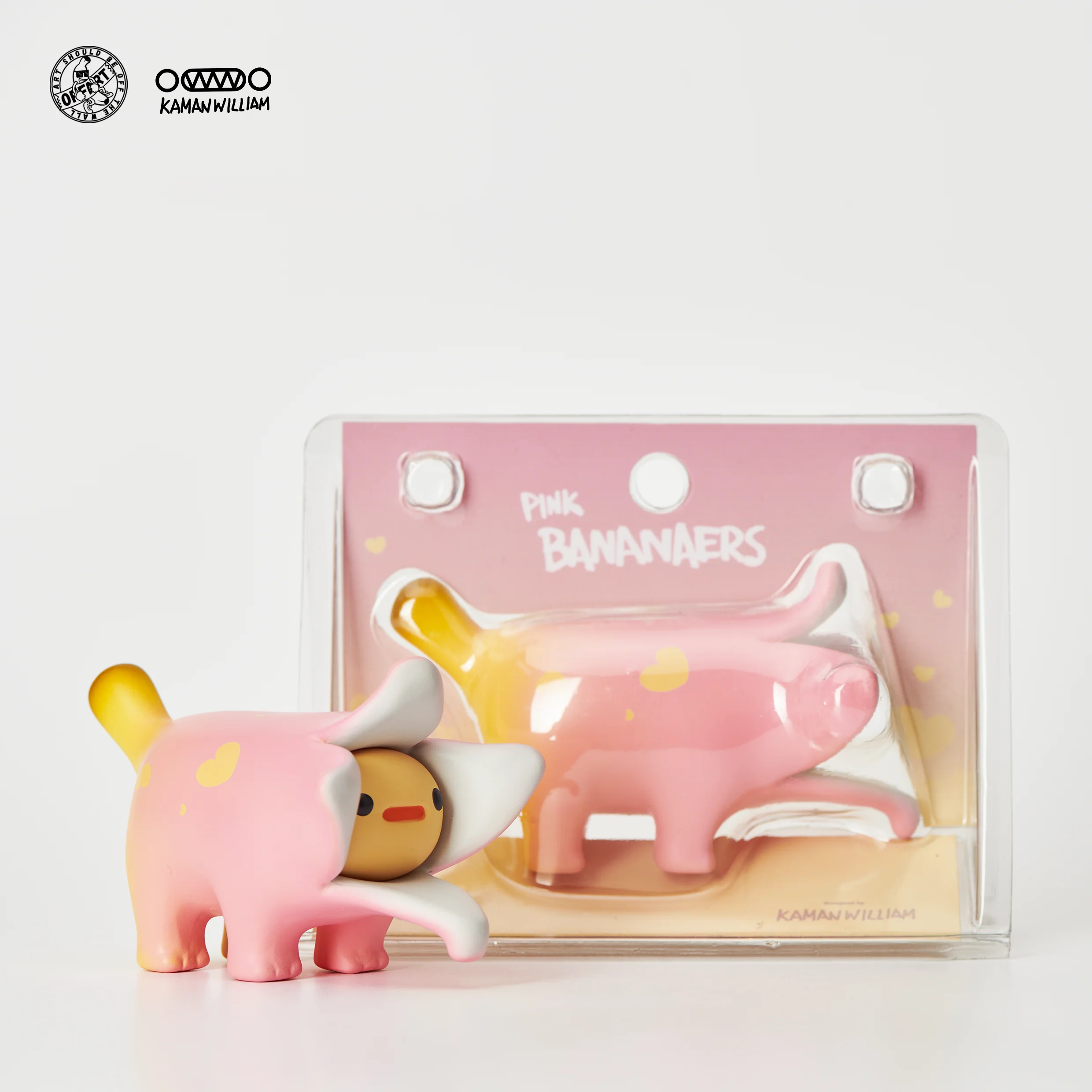 OFFART X Kamanwilliam Mini Bananaer Dog Pink Love Edition
