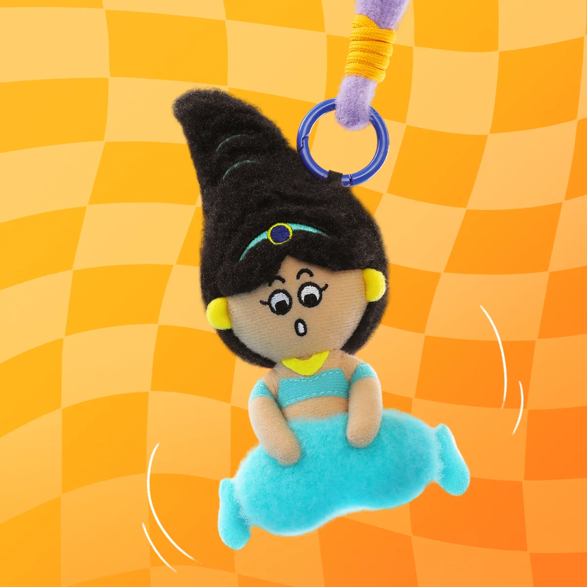 DISNEY PRINCESSES ON THE RUN PLUSH KEYCHAIN