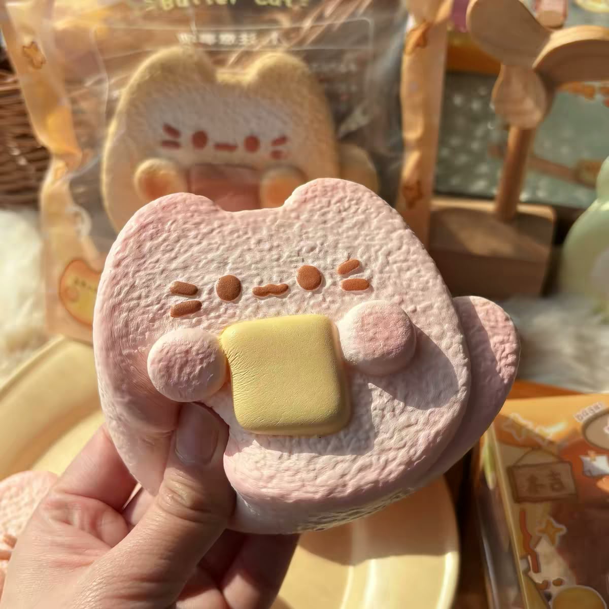 Moozy Pink Butter Cat Squishy