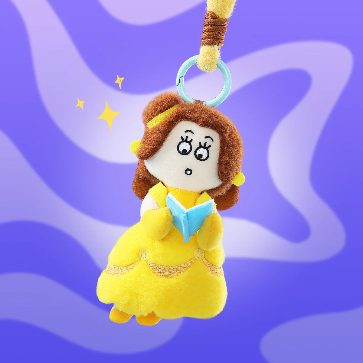 DISNEY PRINCESSES ON THE RUN PLUSH KEYCHAIN