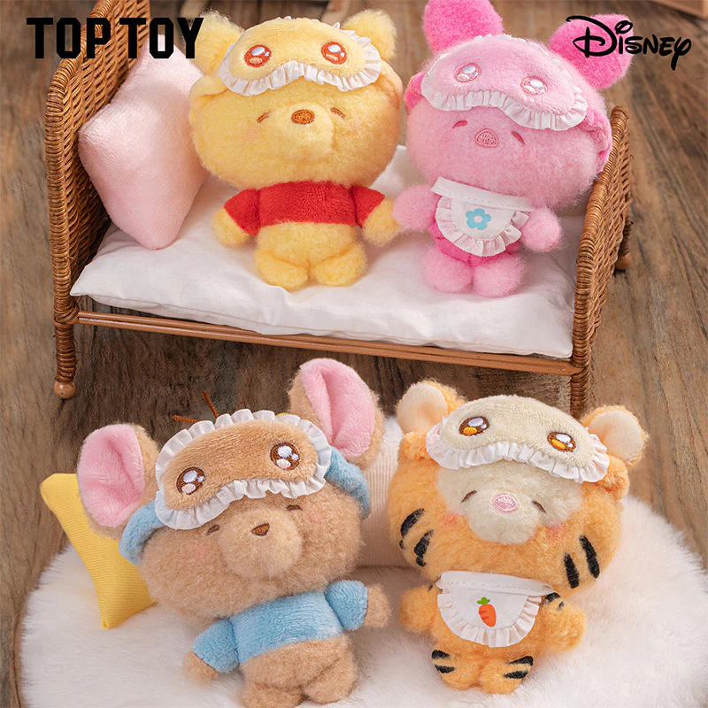 Disney Squinting Sleepwear Series Plush Keychains Blind Boxes