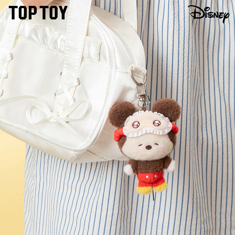 Disney Squinting Sleepwear Series Plush Keychains Blind Boxes