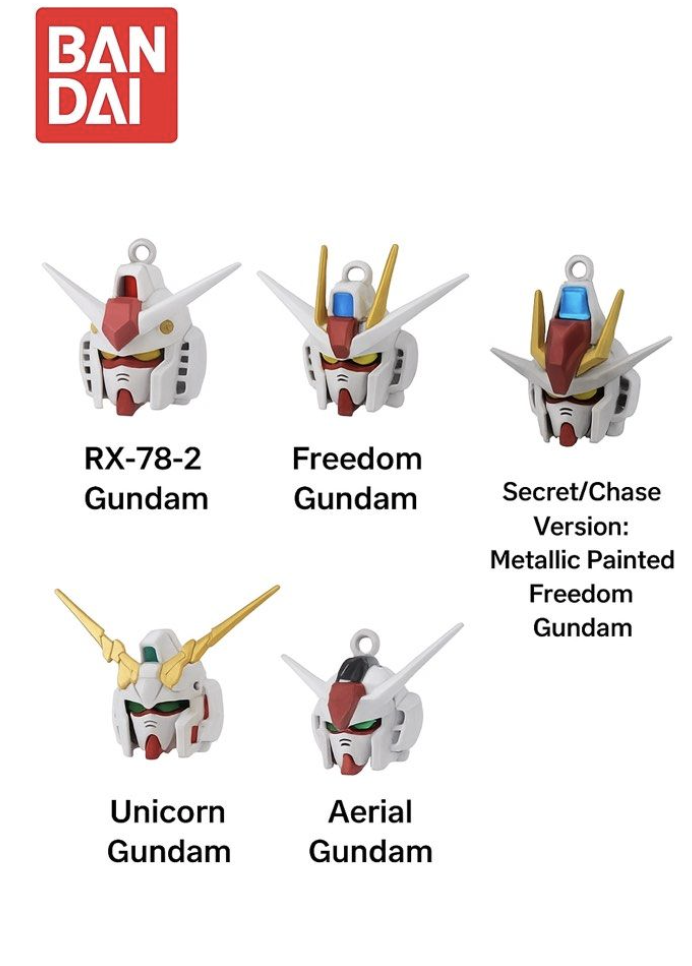 SD GUNDAM HEAD KEY CHAIN BLIND BOX (With LED)
