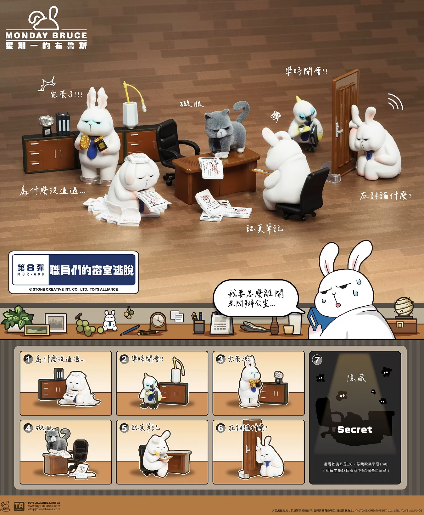 MONDAY BRUCE BLIND BOX SERIES 8 Escape the Office