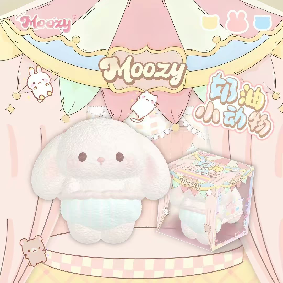 Moozy Creamy Animal Pink Lop Rabbit Squishy