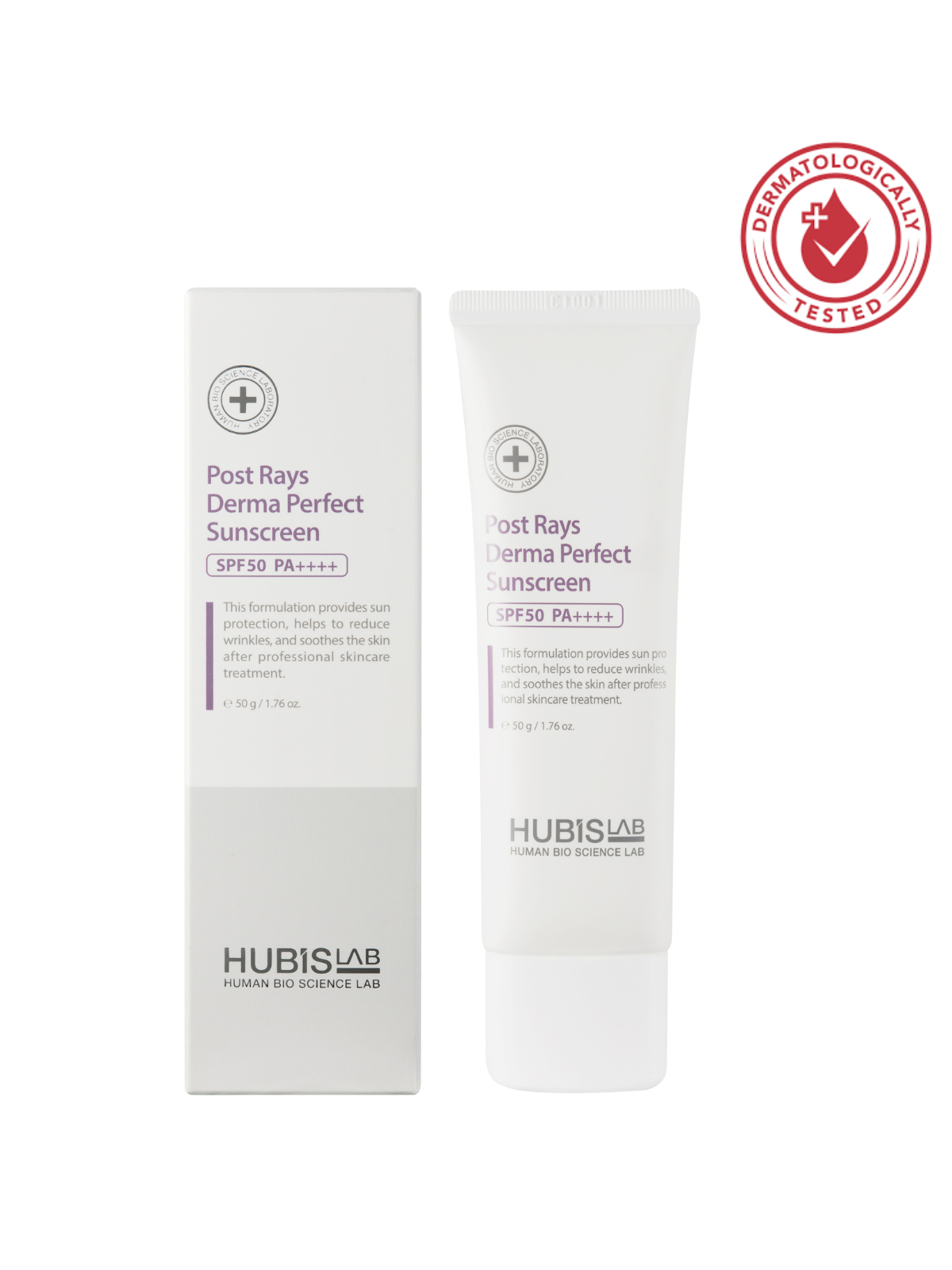 Post Rays Derma Perfect Sunscreen SPF50 PA++++ 50g 