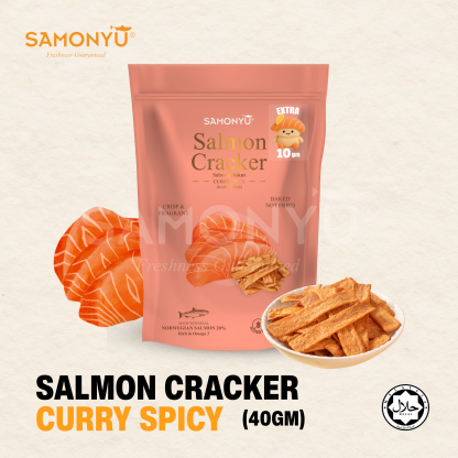 【SAMONYU】CURRY SPICY SALMON BISCUITS (40GM)
