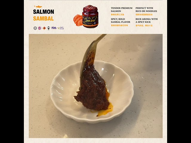 【SAMONYU】SALMON SAMBAL 三文鱼辣椒酱 180g (Net Weight)