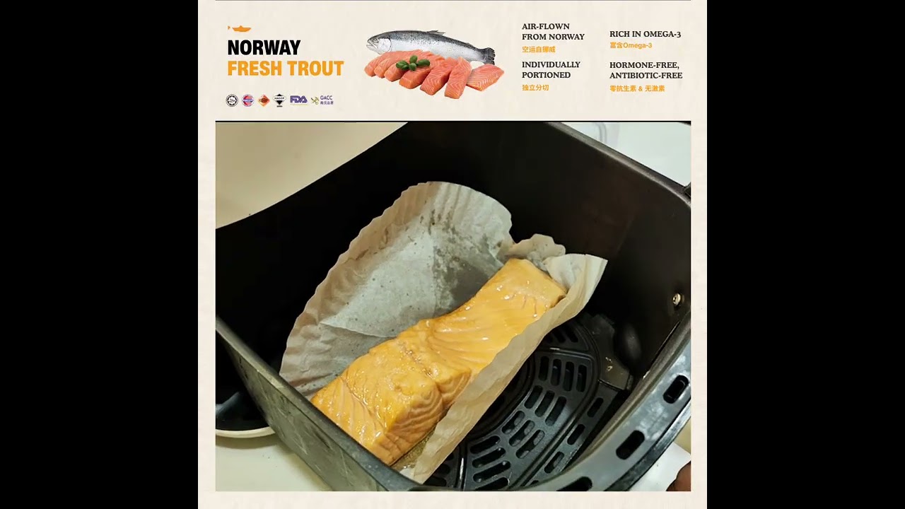 【NORWAY挪威】AIR-FLOWN FRESH TROUT (WHOLE FISH 16PCS) 挪威新鲜鳟鱼 (+/- 4KG) 【PREORDER】