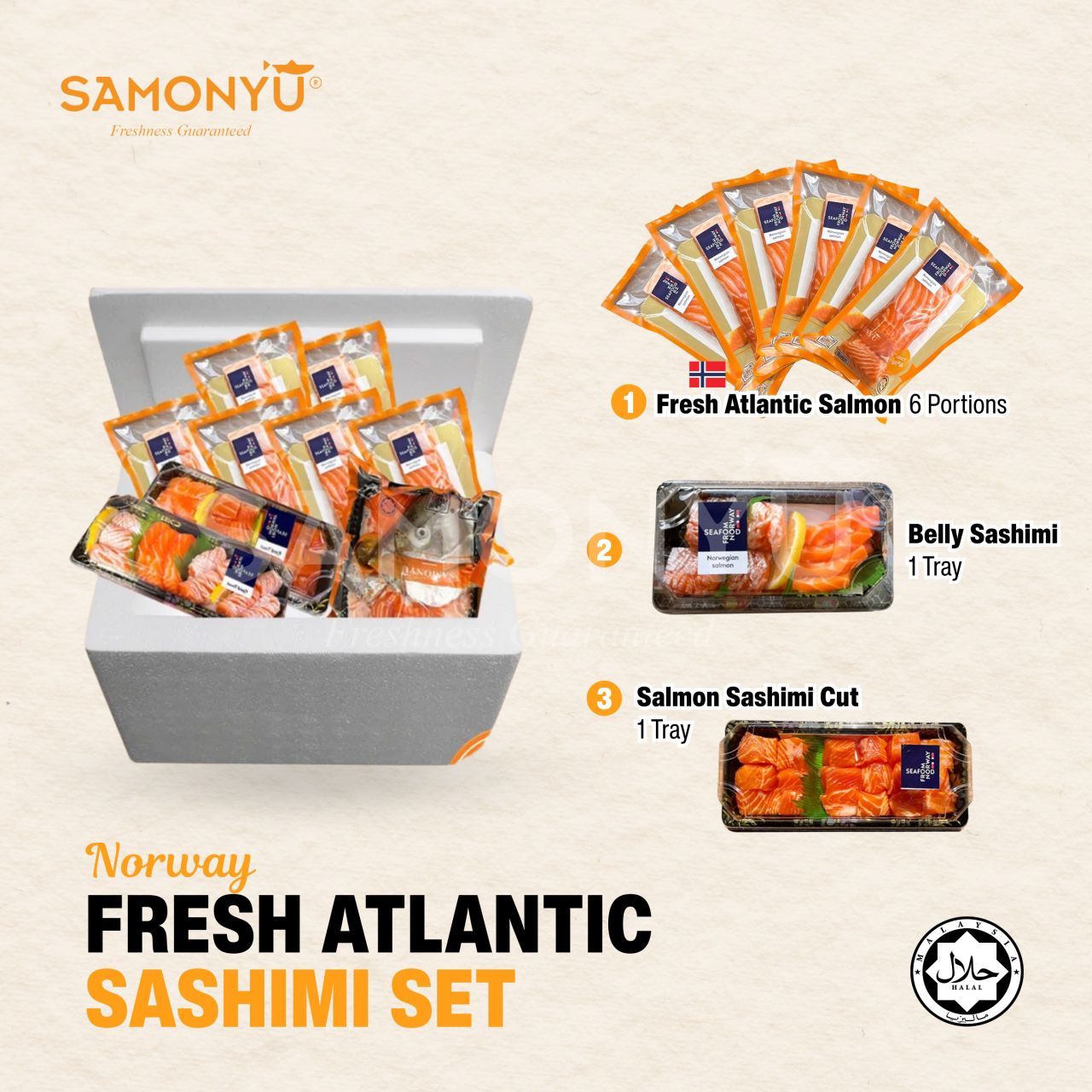 【NORWAY挪威】AIR-FLOWN FRESH ATLANTIC SASHIMI PACKAGE RM168 【PREORDER】