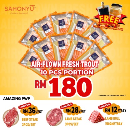 FRESH TROUT 10PCS (+-1.8KG) 