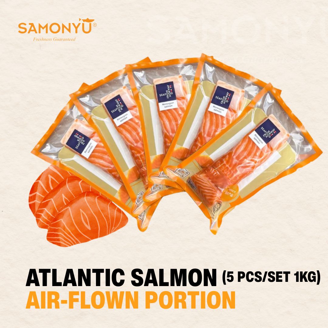 【NORWAY挪威】AIR-FLOWN FRESH ATLANTIC SALMON (5PCS PER SET 1KG) BUY 10PCS FREE 5PCS
