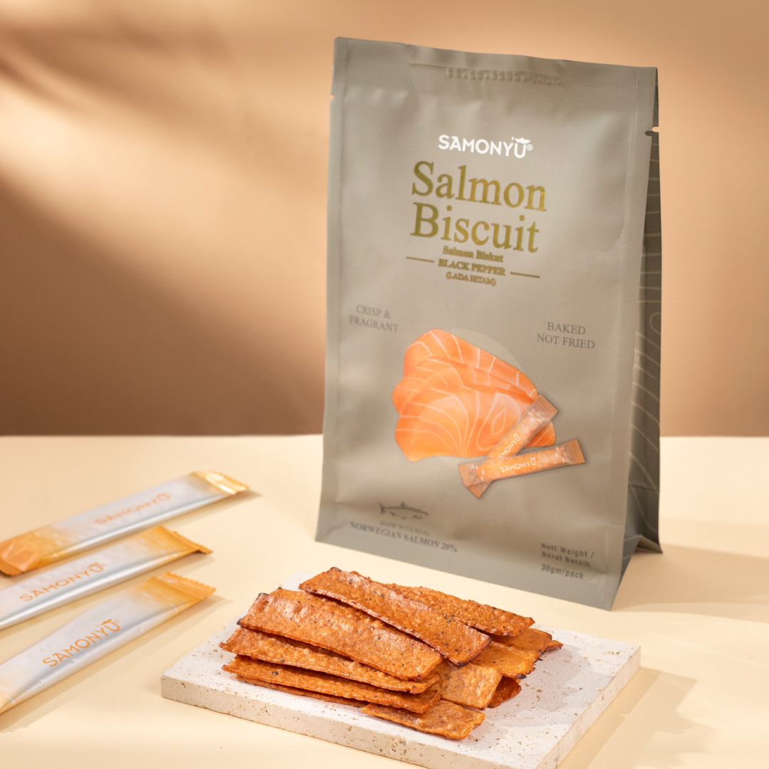 【SAMONYU】BLACKPEPPER SALMON BISCUIT