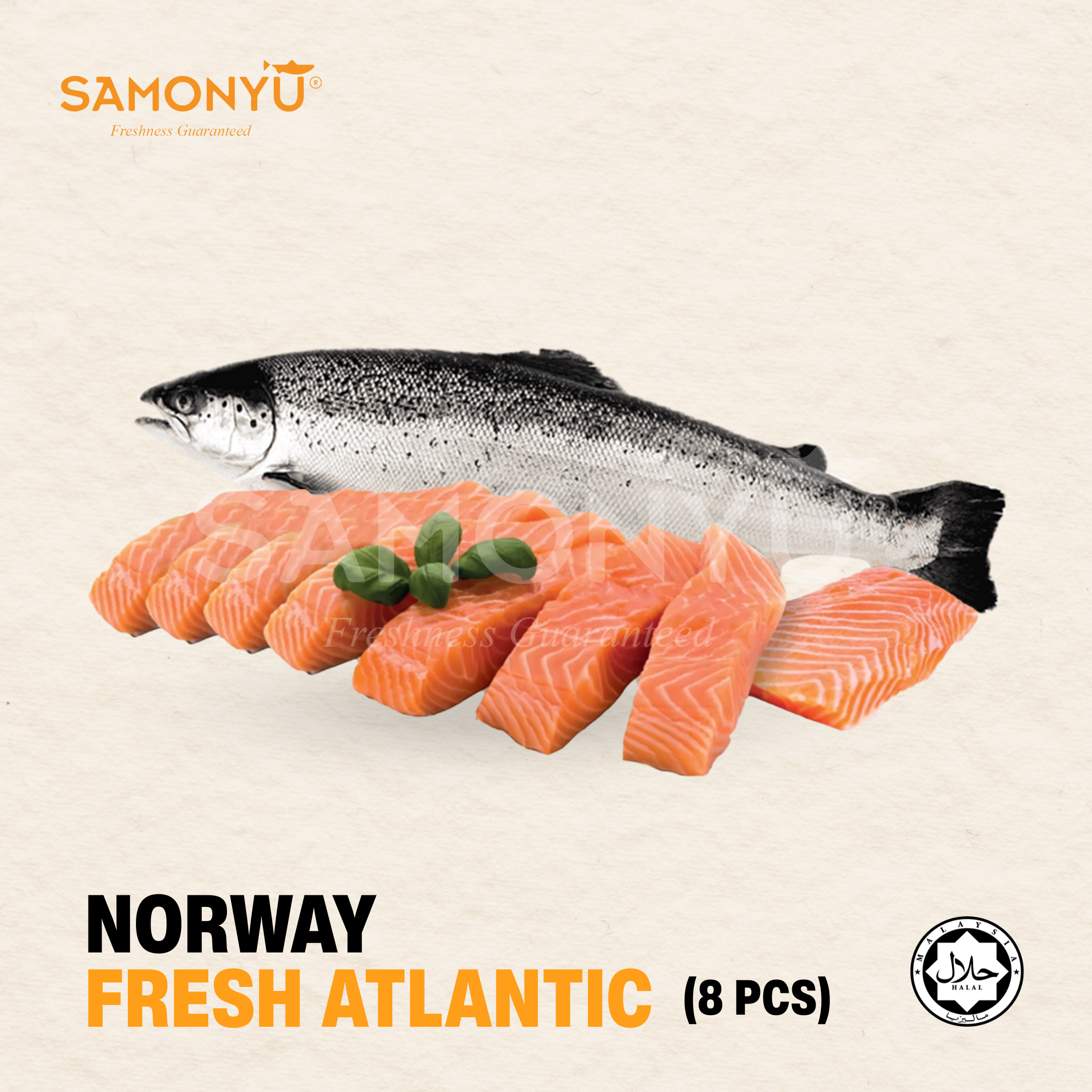 【NORWAY挪威】AIR-FLOWN FRESH ATLANTIC SALMON 新鲜大西洋三文鱼（+-2KG) 【PREORDER】