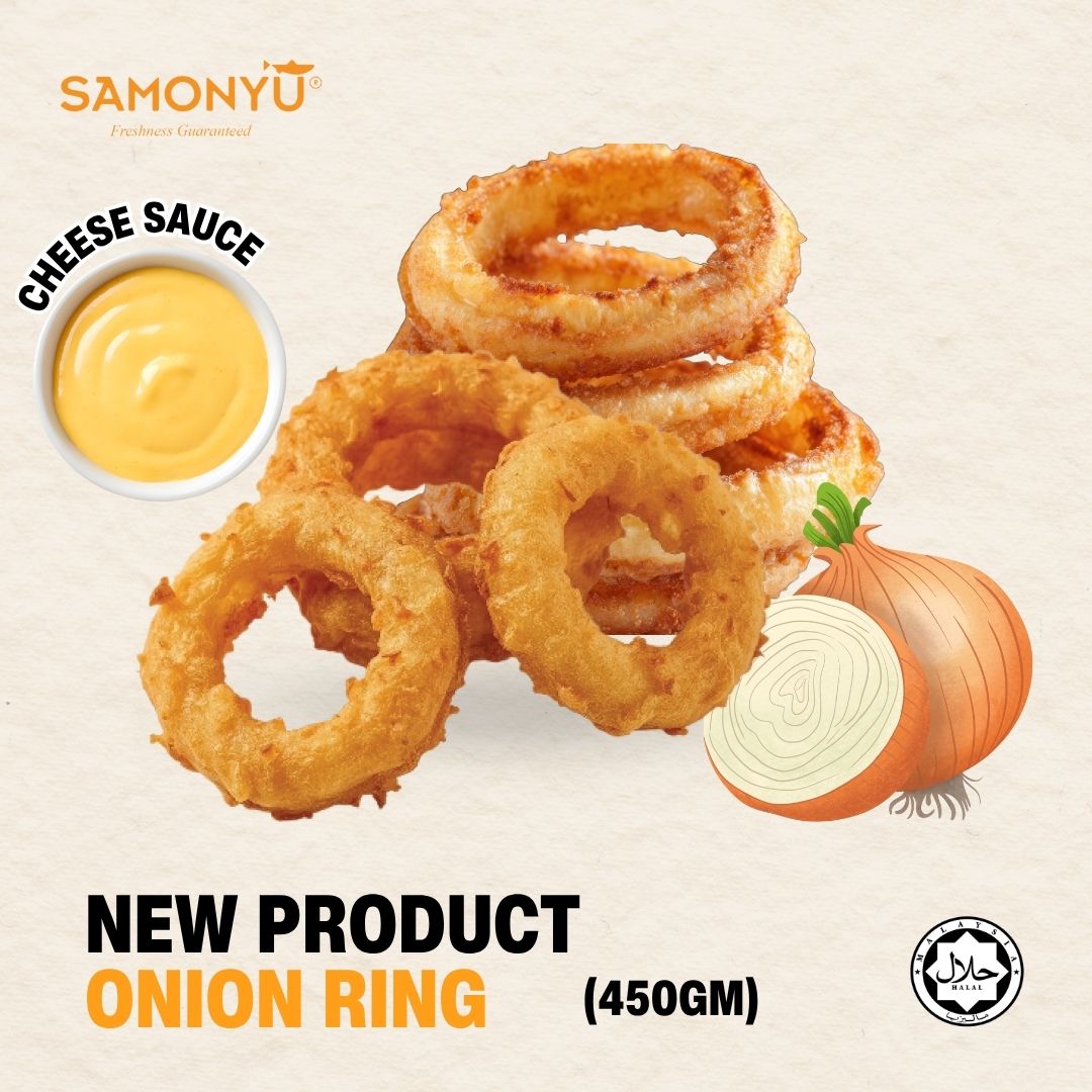 NEW PRODUCT ONION RING (450GM) FREE CHEESE SAUCE