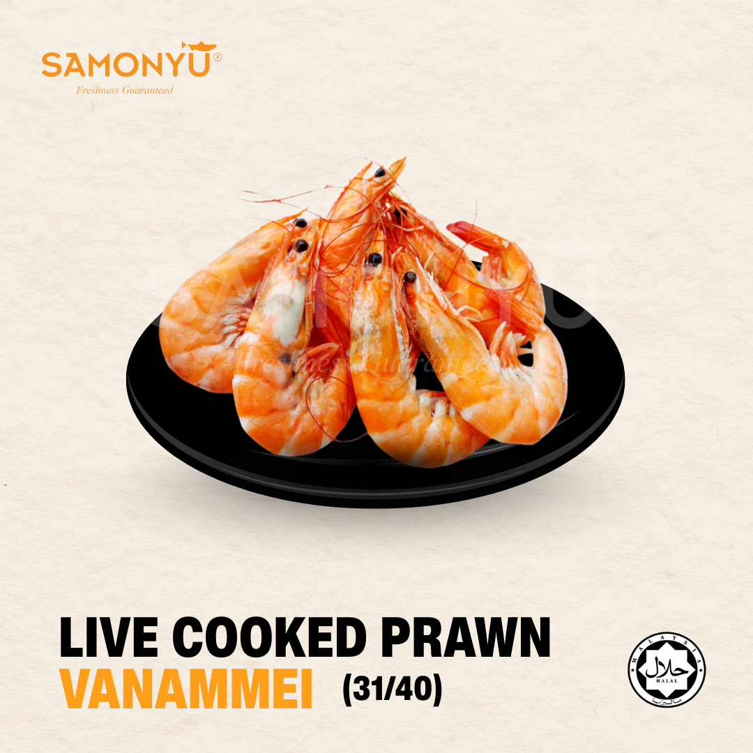 Cooked Prawn Vannamei 31/40 HOSO (700gm/pkt)