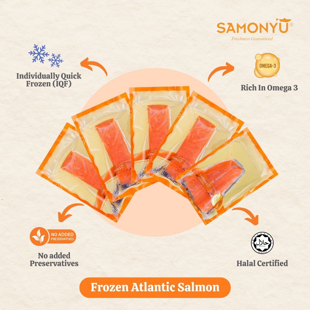 Frozen Atlantic Salmon 大西洋鲑鱼 (900g-1kg) 5PCS / SET