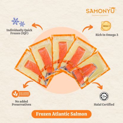Frozen Atlantic Salmon 大西洋鲑鱼 (900g-1kg) 5PCS / SET