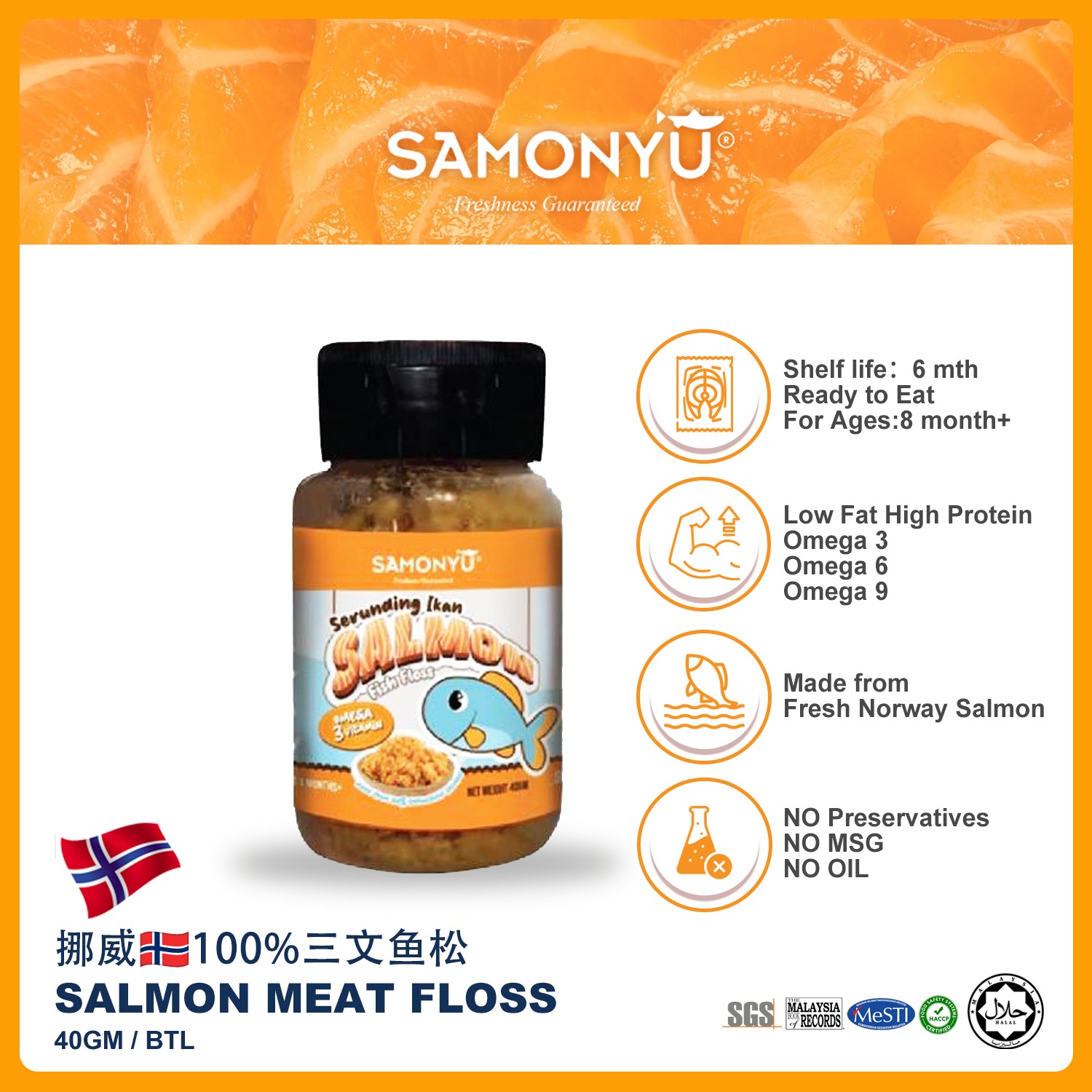 SALMON MEAT FLOSS (40g)