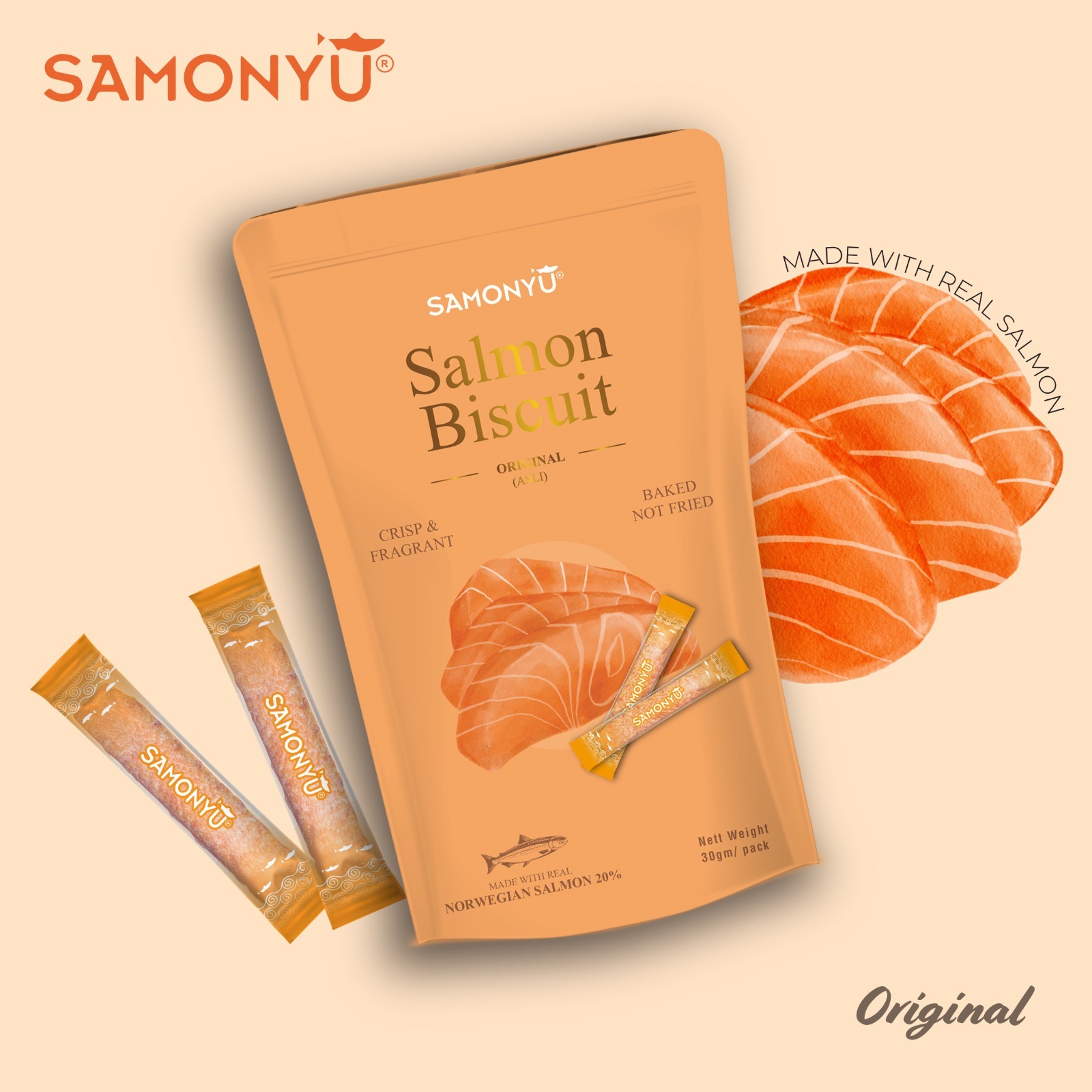 【SAMONYU】ORIGINAL CLASSIC SALMON BISCUIT